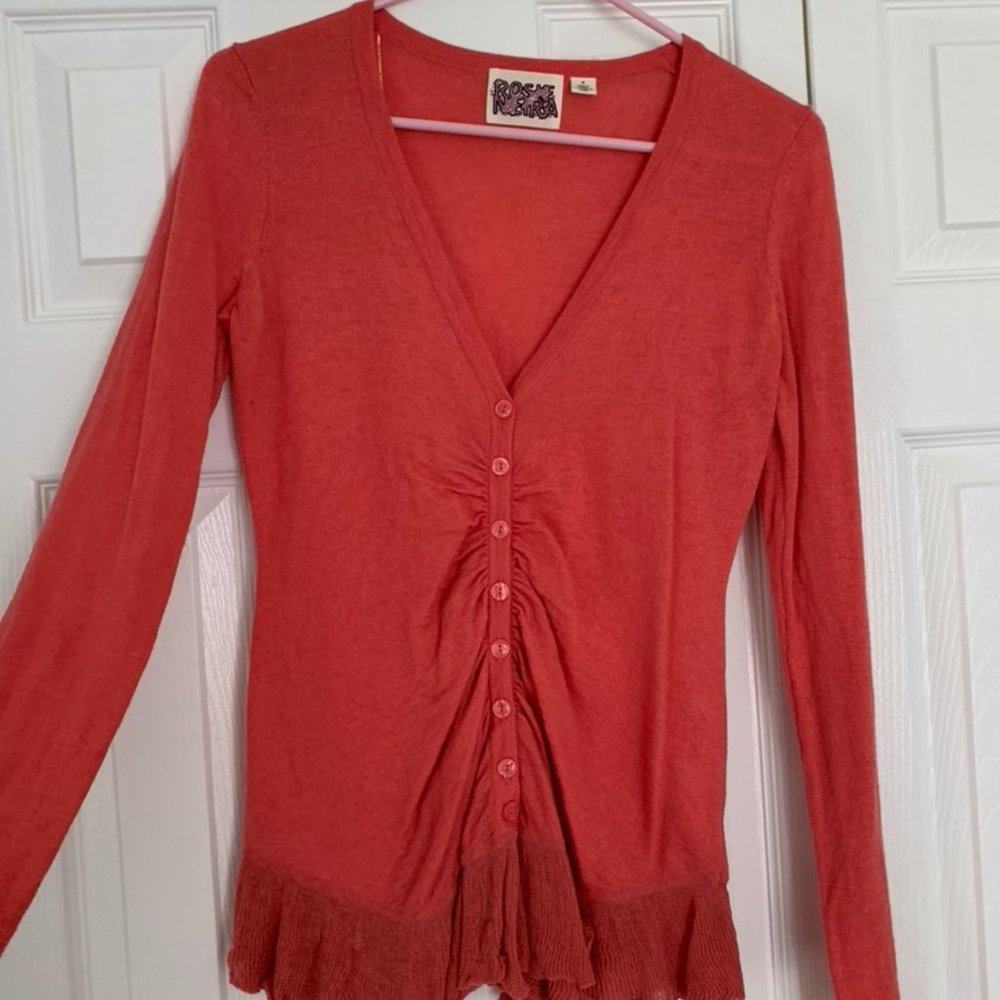 Anthropologie Coral Cardigan